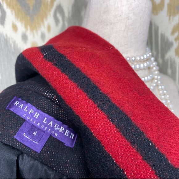 Ralph Lauren Fall 2008 Red & Black Southwestern Wool Beacon Blanket Jacket - Picture 4 of 16